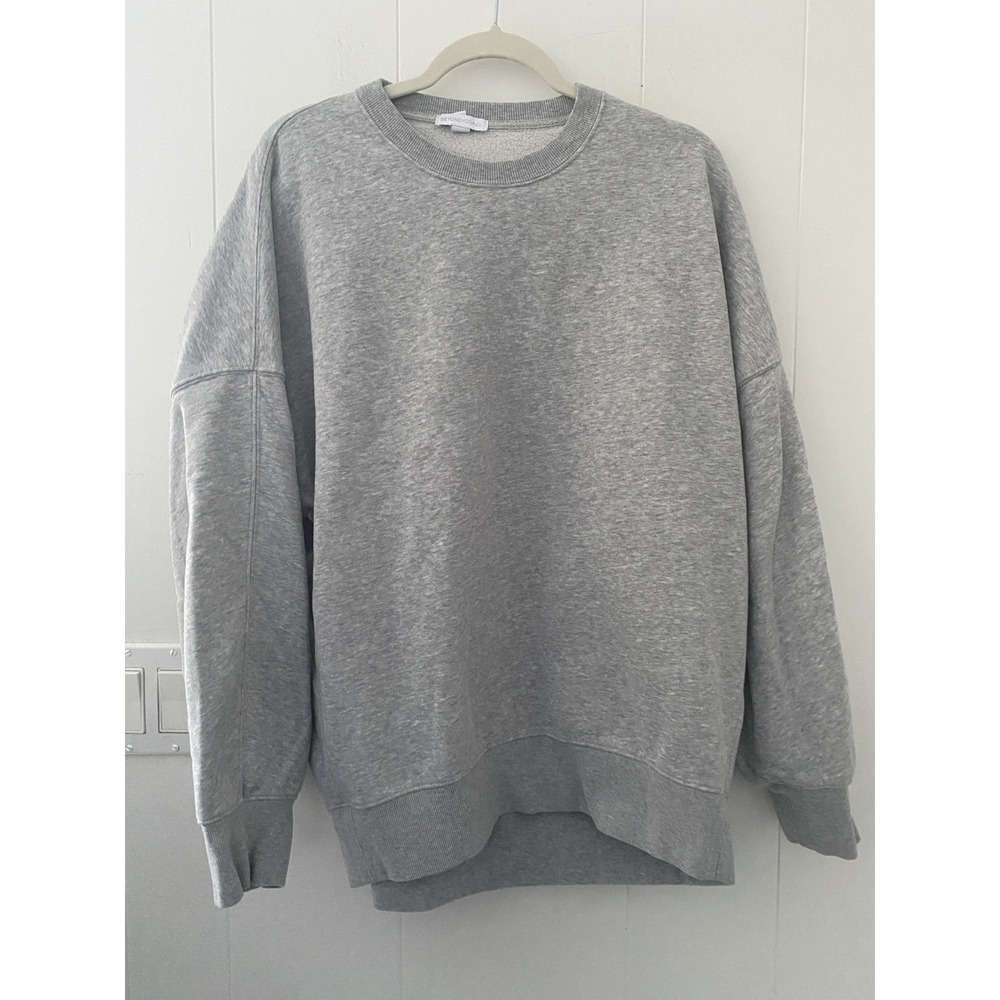 Beyond Yoga Heather Gray Oversized Crewneck Sweatshirt Medium Cozy Fleece